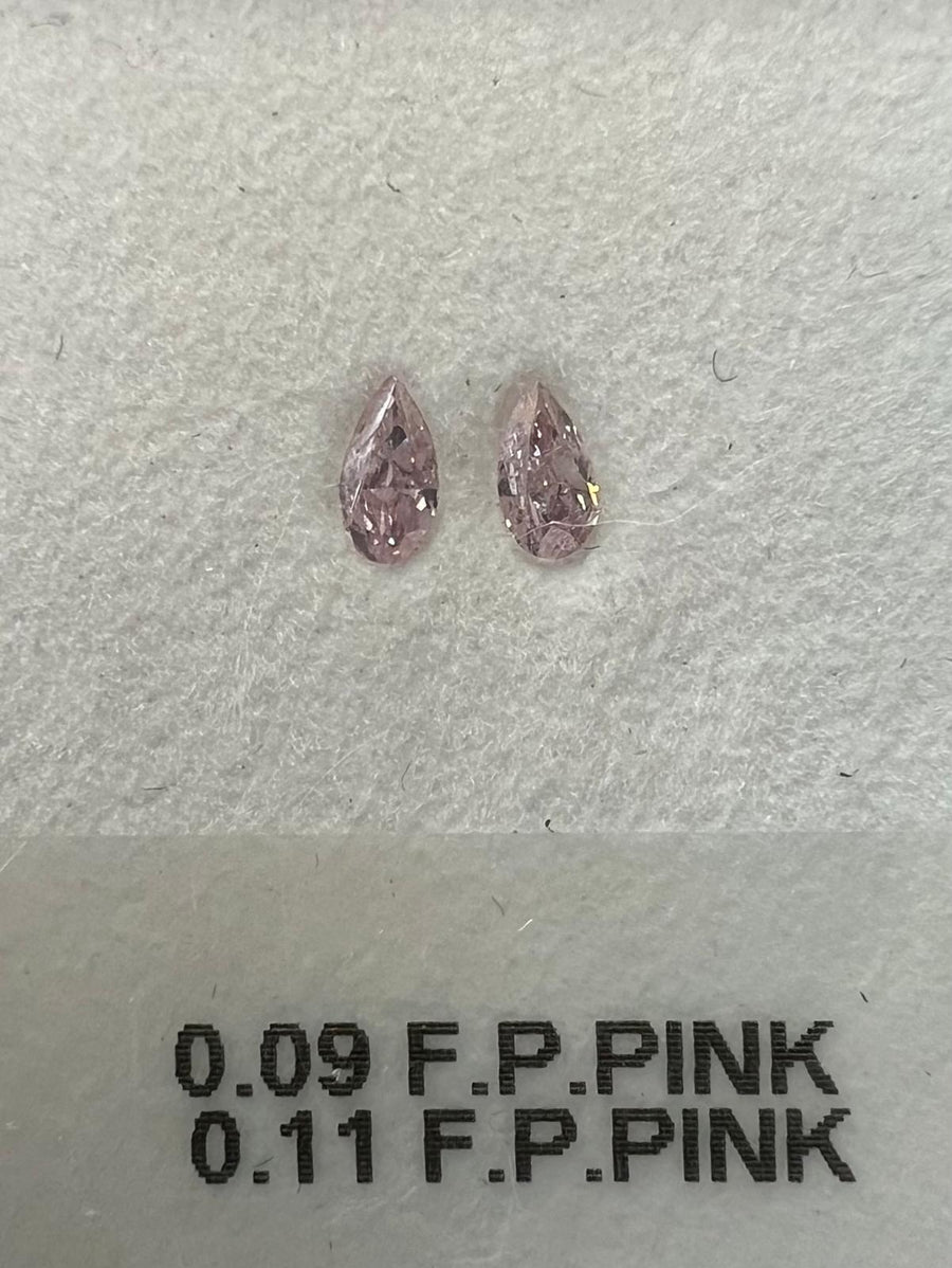 0.09 Carat PEAR Shape PINK Color Diamond