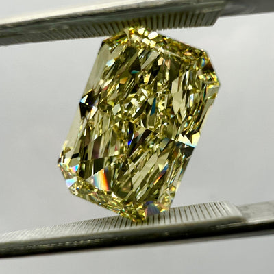 7.01 Carat RADIANT Shape YELLOW Color Diamond