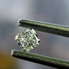 Green diamond, 0.46 carat, radiant shape, SI1 clarity