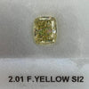 2.01 Carat CUSHION Shape YELLOW Color Diamond