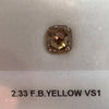 2.33 Carat CUSHION Shape BROWN YELLOW Color Diamond