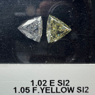 1.02 Carat TRIANGLE Shape E Color Diamond