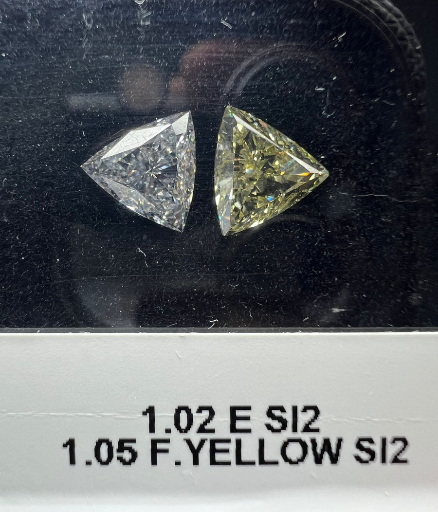 1.02 Carat TRIANGLE Shape E Color Diamond
