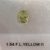 1.54 Carat CUSHION Shape YELLOW Color Diamond