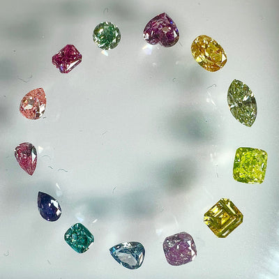 0.13 Carat ROUND Shape GREEN Color Diamond