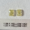 1.00 Carat RADIANT Shape YELLOW Color Diamond