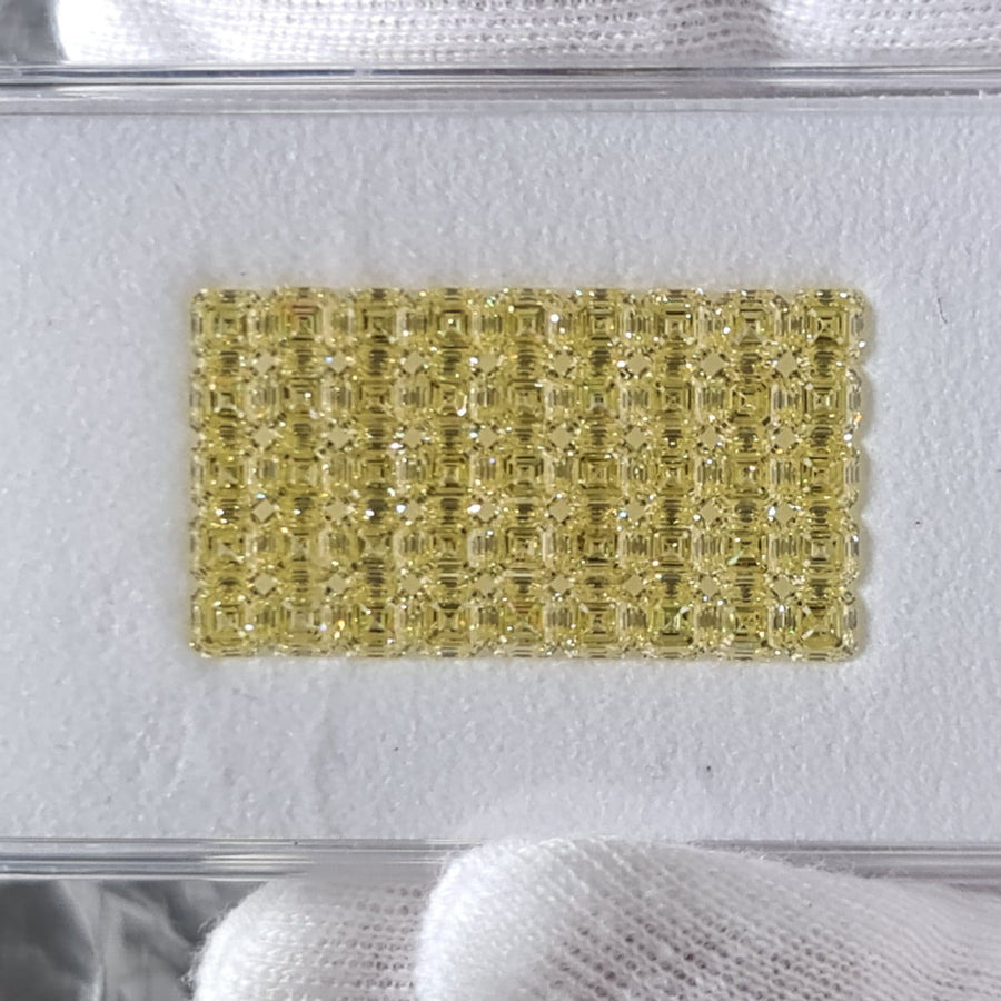 11.42 Carat ASSCHER Shape FVY Color Diamond