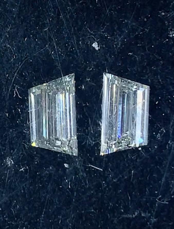 1.15 Carat TRAPEZE Shape G Color Diamond