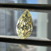 Light yellow diamond, 0.74 carat, pear shape, i1 clarity