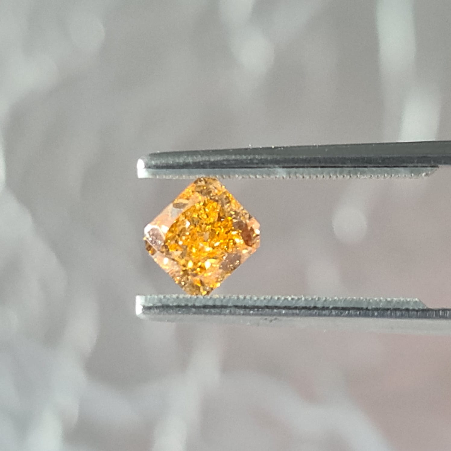 1.10 Carat RADIANT Shape ORANGE Color Diamond - VMK Diamonds