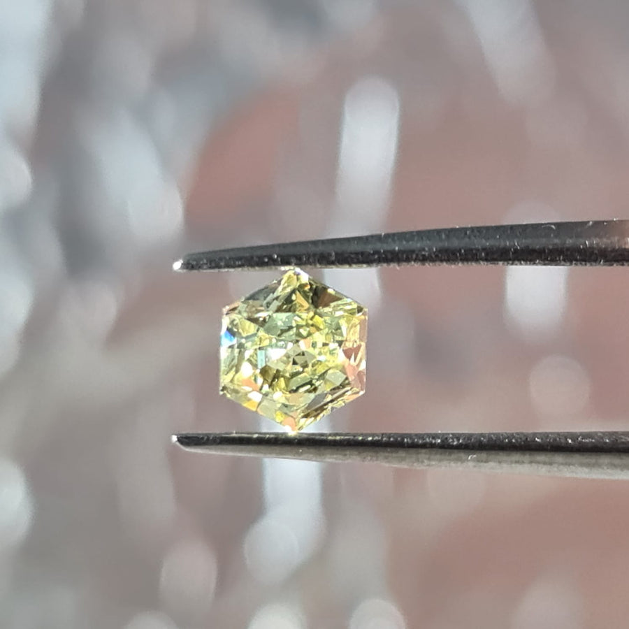 0.67 Carat SHIELD Shape YELLOW Color Diamond