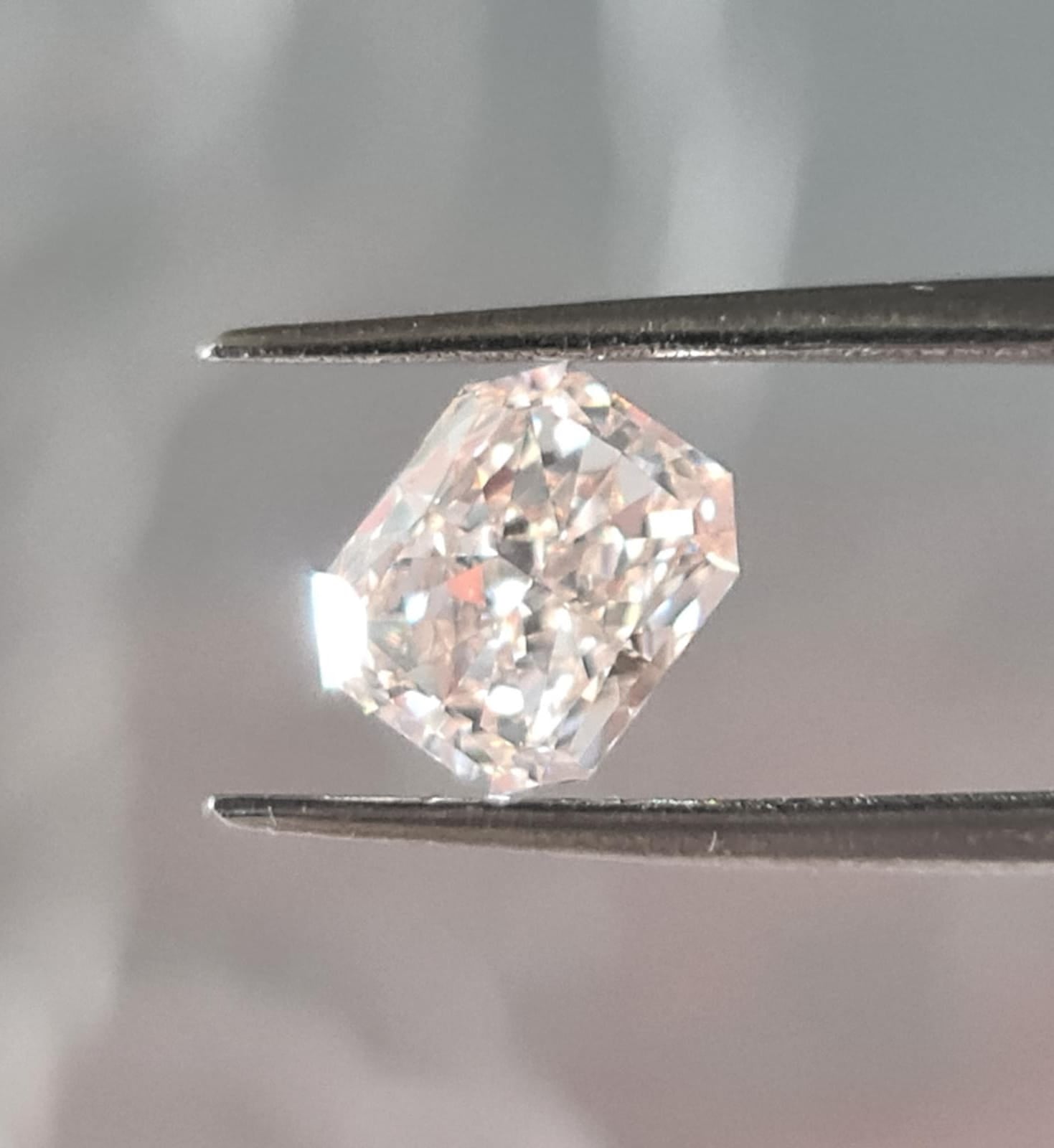 1.59 Carat RADIANT Shape BROWN Color Diamond