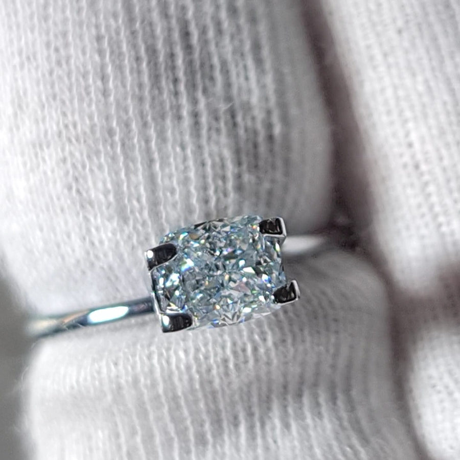 1.02 Carat CUSHION Shape BLUE Color Diamond