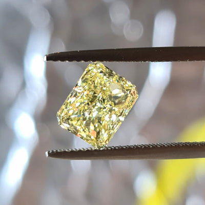 2.07 Carat RADIANT Shape YELLOW Color Diamond