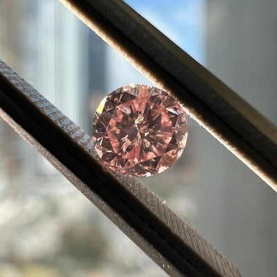 PINK Diamond, 0.34 Carat, ROUND Shape, I2 Clarity