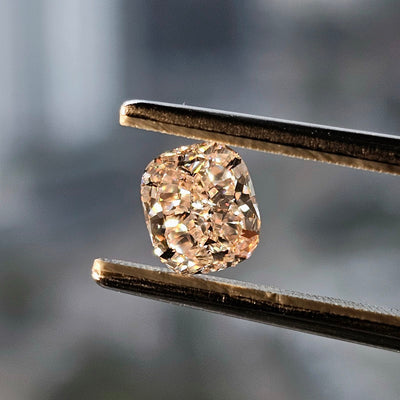Pink diamond, 1.40 carat, cushion shape, VVS1 clarity