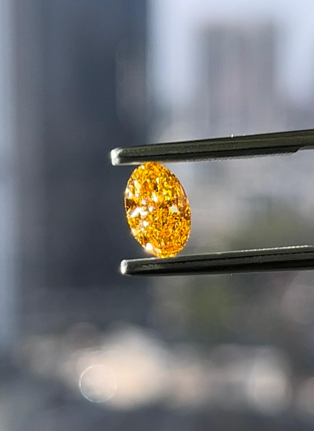 1.51 Carat OVAL Shape YELLOW Color Diamond - VMK Diamonds