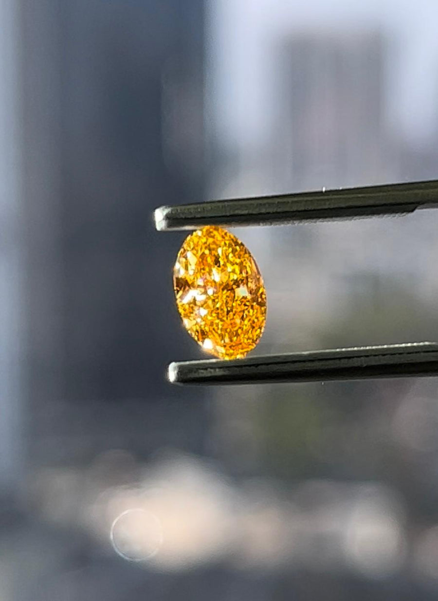 1.51 Carat OVAL Shape YELLOW Color Diamond