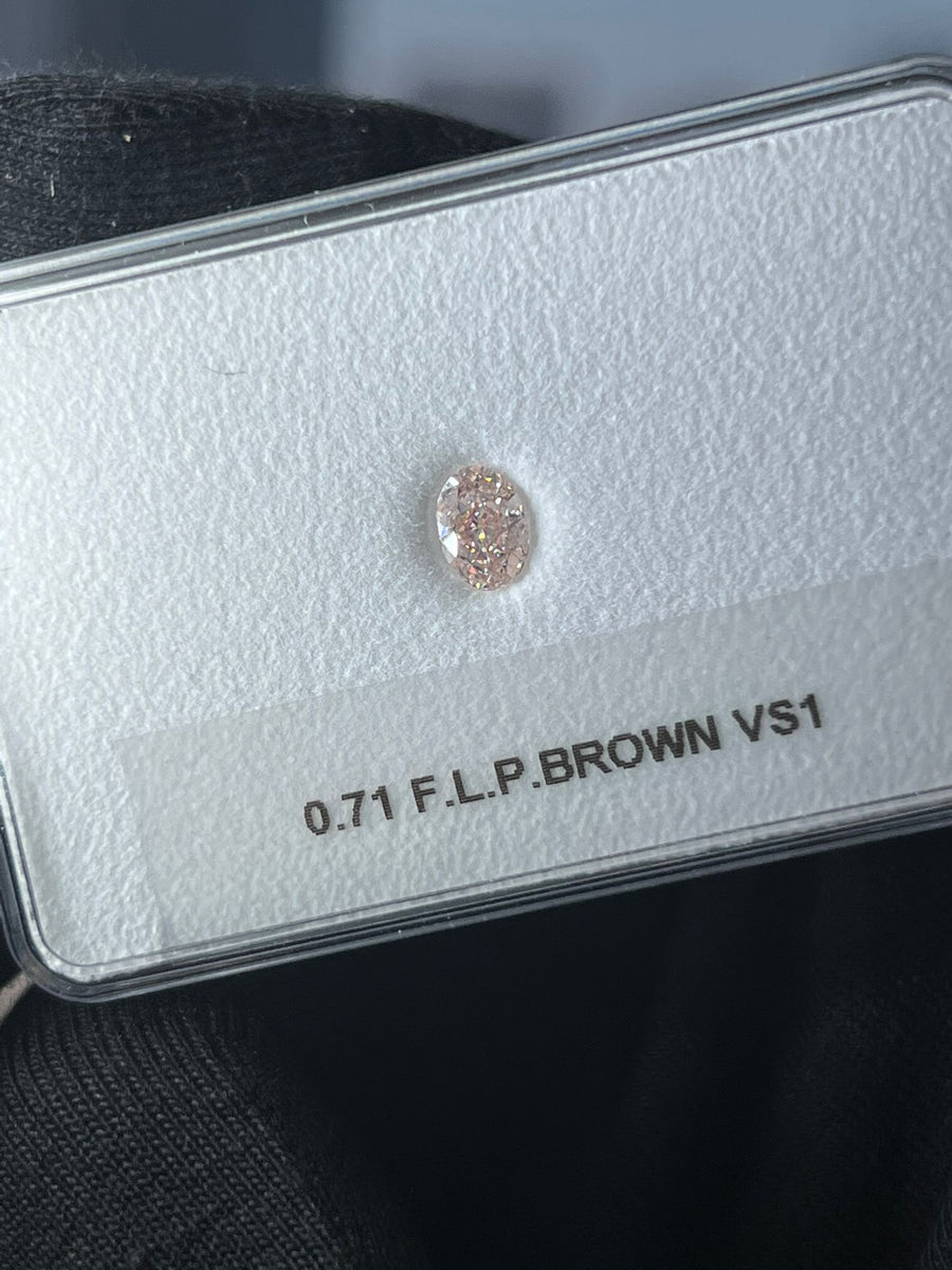 0.71 Carat OVAL Shape BROWN Color Diamond