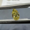 YELLOW Diamond, 0.25 Carat, PEAR Shape, VS1 Clarity