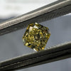 Yellow diamond, 0.21 carat, radiant shape, VVS1 clarity