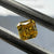 Orange yellow diamond, 0.18 carat, radiant shape, VS2 clarity