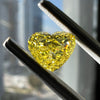 YELLOW Diamond, 1.00 Carat, HEART Shape, SI2 Clarity