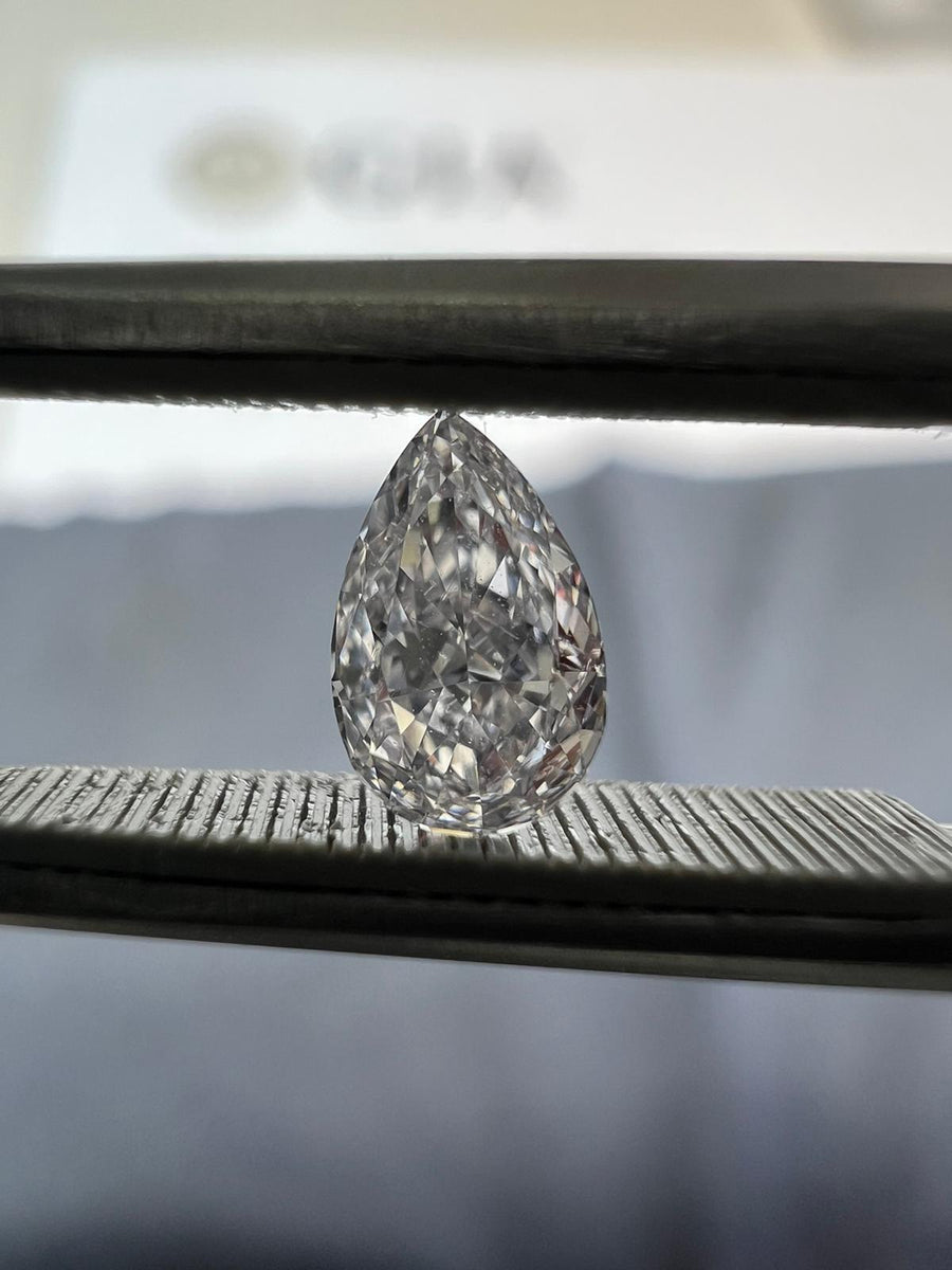 Faint Pink Diamond, 0.30 carat, pear shape, VS2 clarity