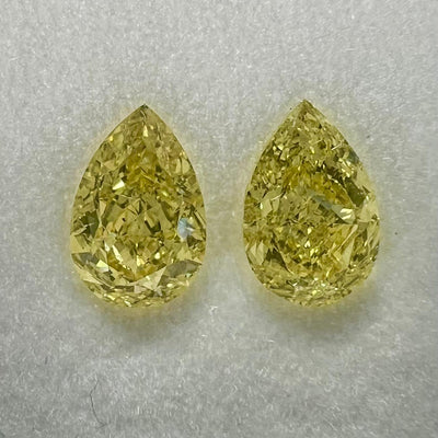 YELLOW Diamond, 1.60 Carat, PEAR Shape, SI1 Clarity