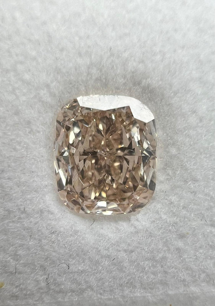 1.01 Carat CUSHION Shape BROWN Color Diamond
