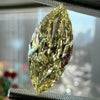 Yellow diamond, 3.50 carat, marquise shape, i1 clarity