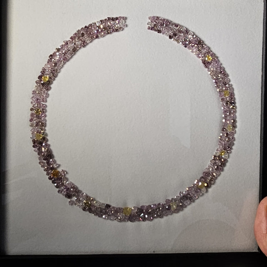 Pink color diamond, 63.02 carat, pear shapes