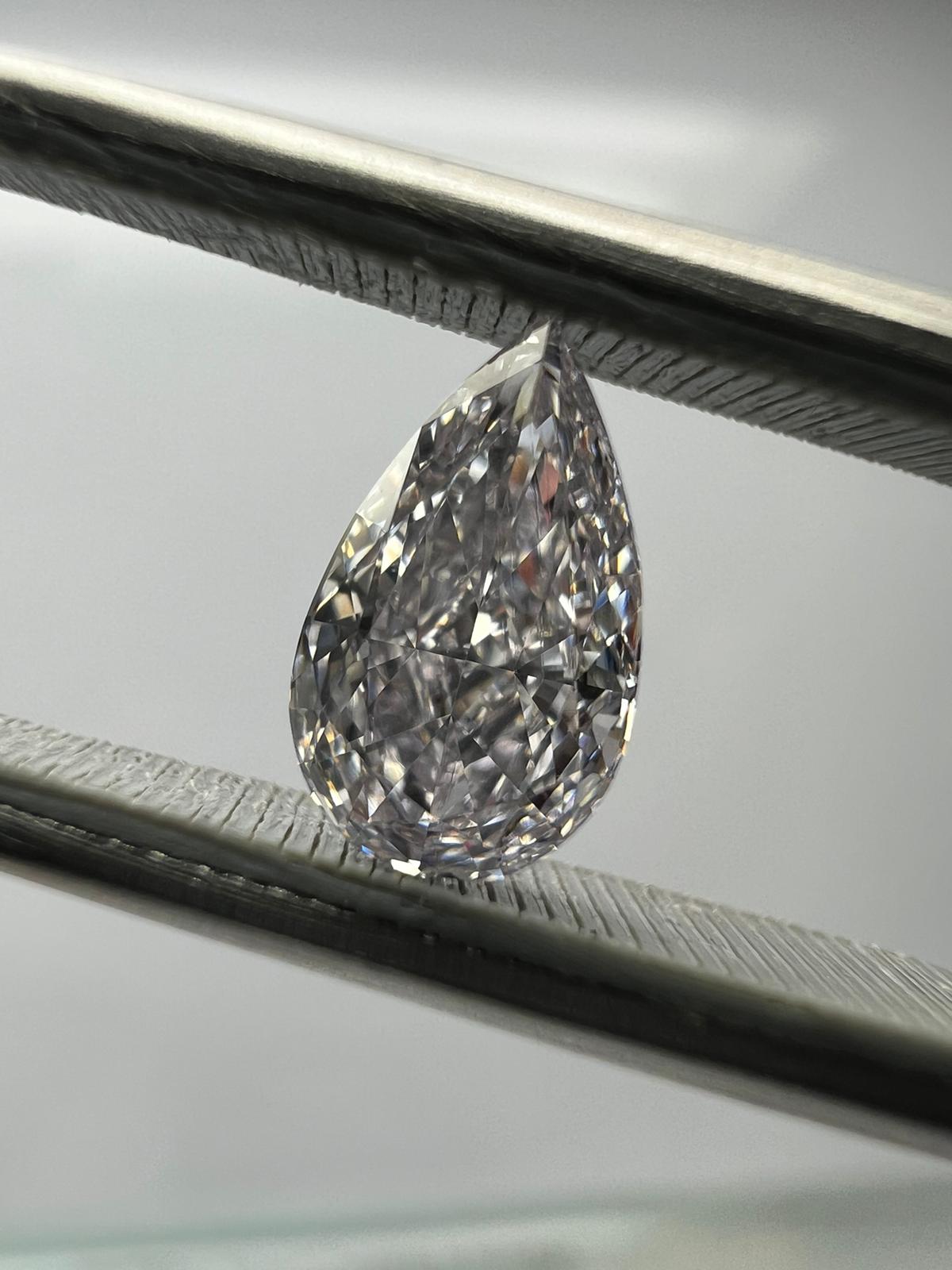 PINK Diamond, 0.60 Carat, PEAR Shape, VVS2 Clarity