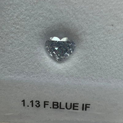 1.13 Carat HEART Shape BLUE Color Diamond