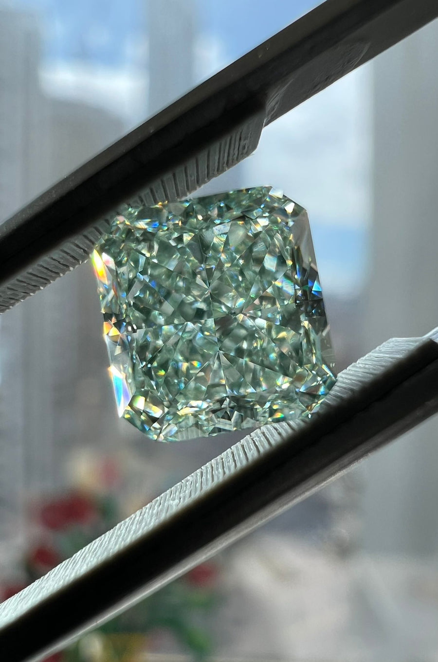 2.02 Carat RADIANT Shape Mint GREEN Color Diamond