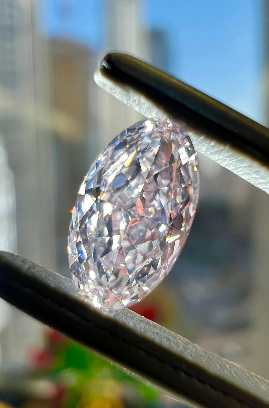 0.64 Carat OVAL Shape PINK Color Diamond