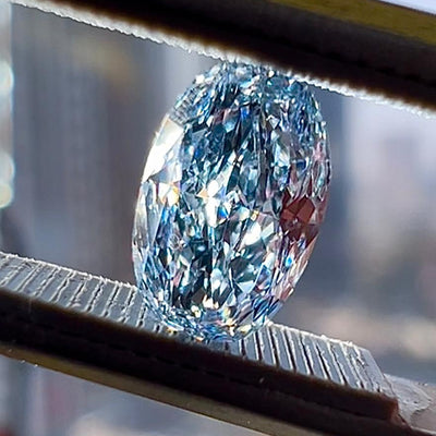 BLUE Diamond, 0.51 Carat, CUSHION Shape, VS1 Clarity