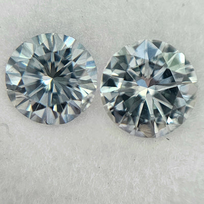 Blue Diamonds, 0.15 & 0.14 Carat, Round Shape