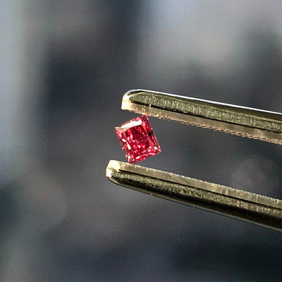 Pink Diamond, 0.11 Carat, Princess Shape