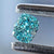 Blue-Green diamond, 0.48 carat, cushion shape, SI2 clarity