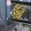 YELLOW Diamond, 1.73 Carat, CUSHION Shape, IF Clarity