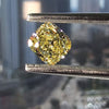 YELLOW Diamond, 1.38 Carat, CUSHION Shape, VS1 Clarity