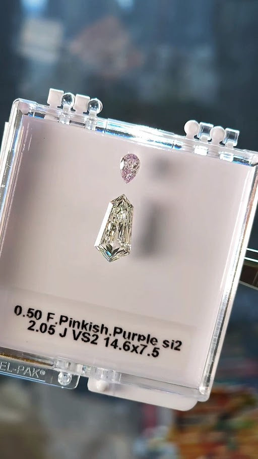 Collection of pink & colorless diamonds, 2.55ct, GIA certified