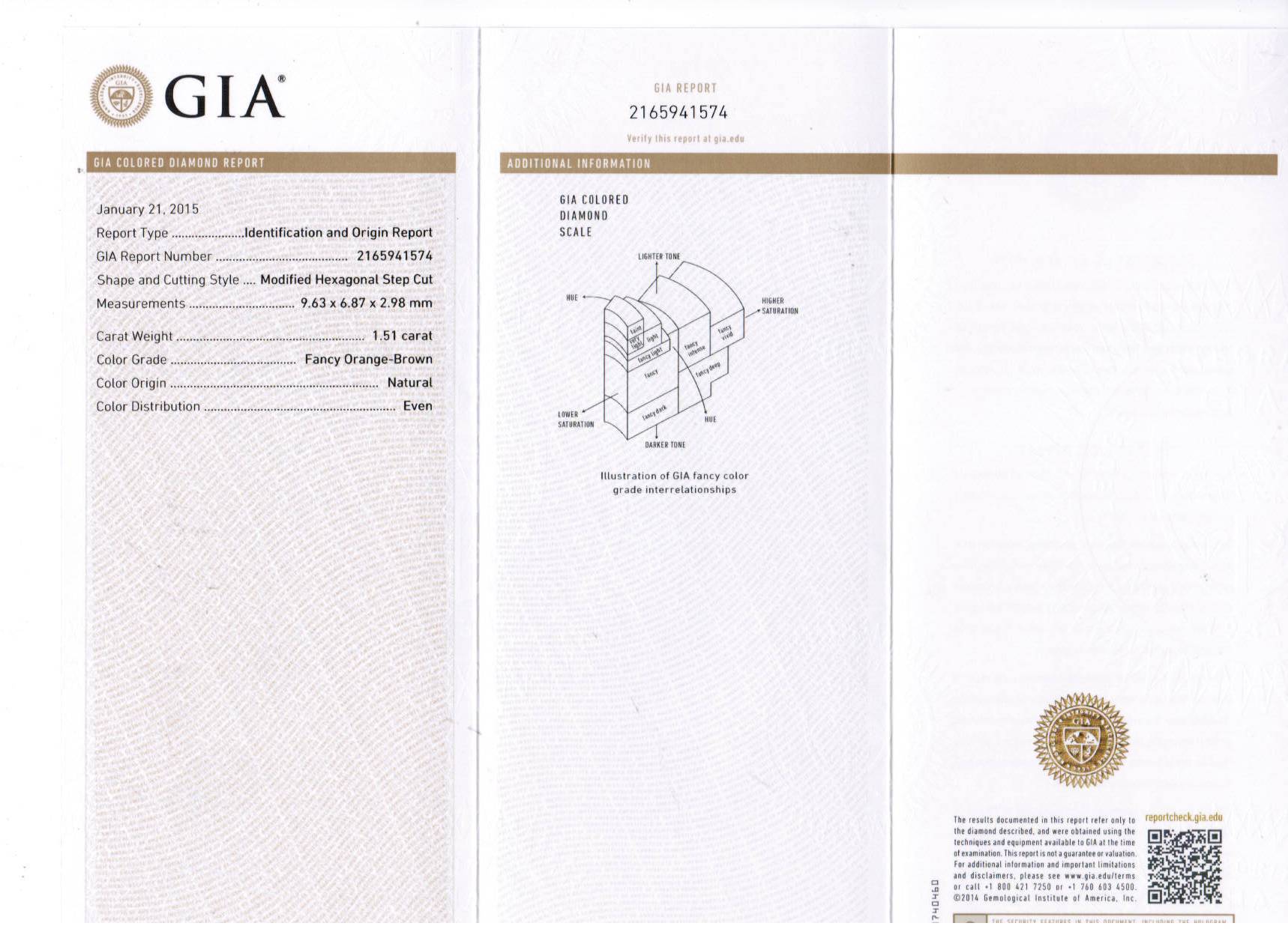 1.51 Carat SHIELD Shape BROWN Color Diamond - VMK Diamonds