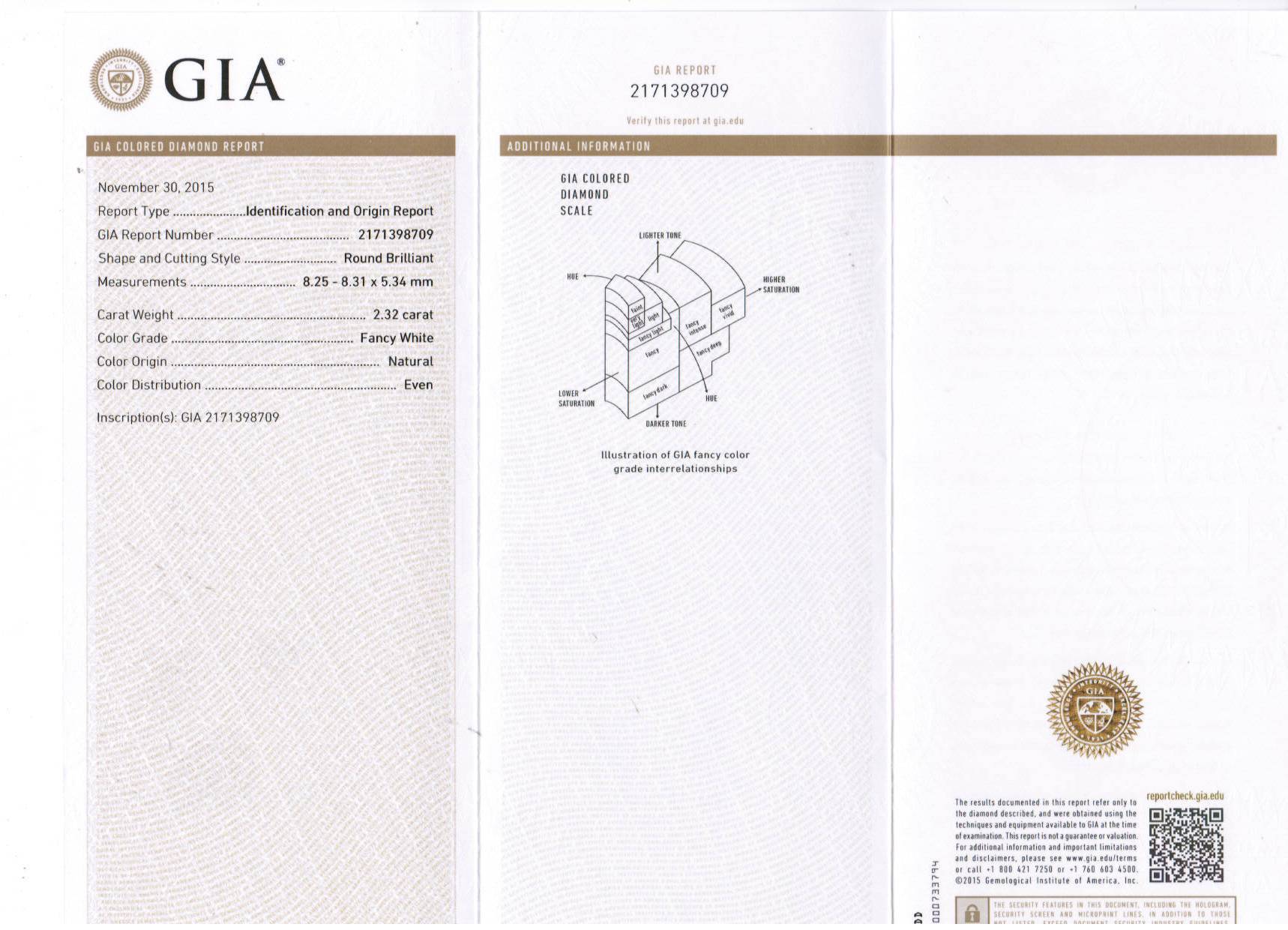 2.32 Carat ROUND Shape WHITE Color Diamond - VMK Diamonds
