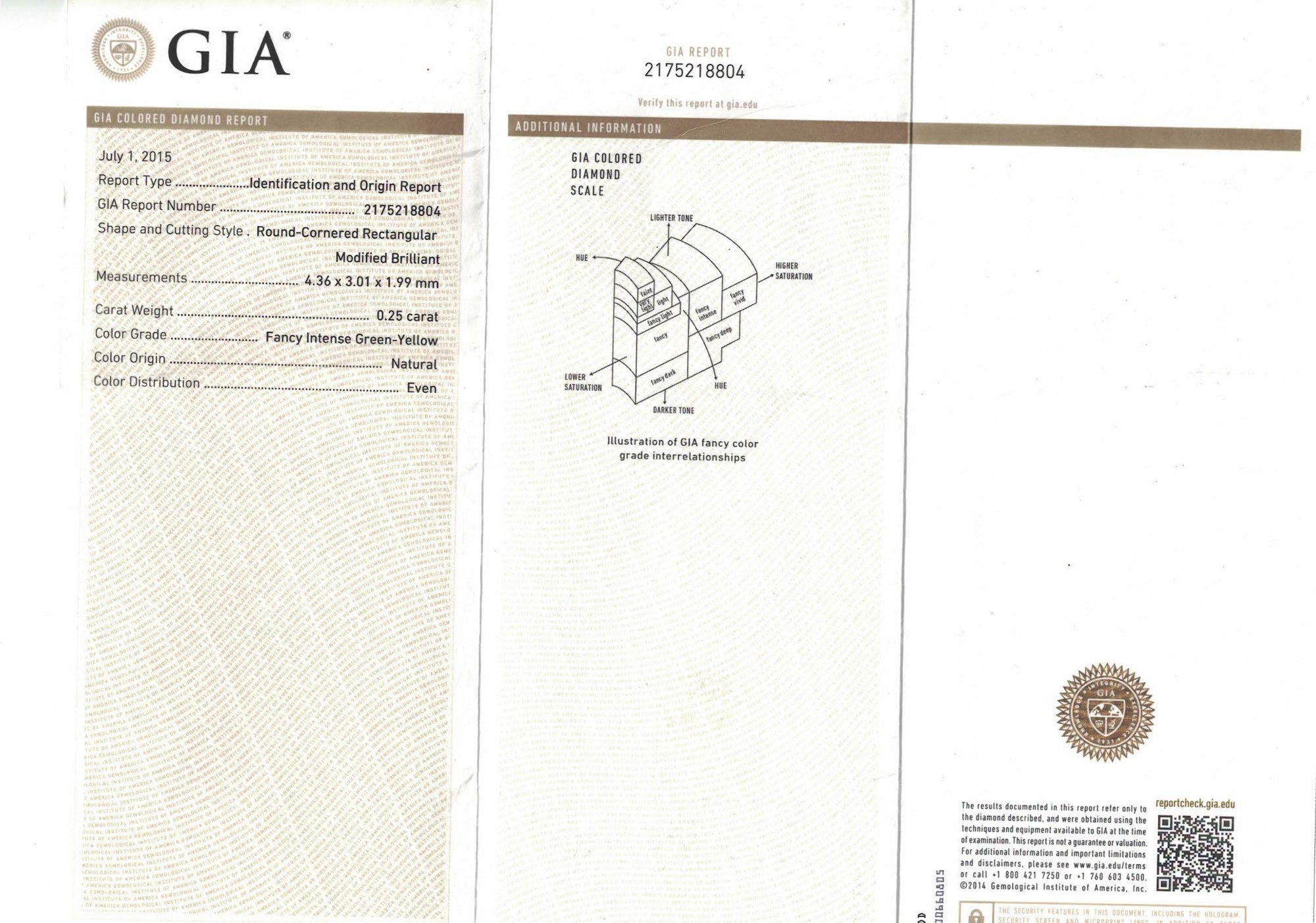 0.25 Carat CUSHION Shape YELLOW Color Diamond - VMK Diamonds