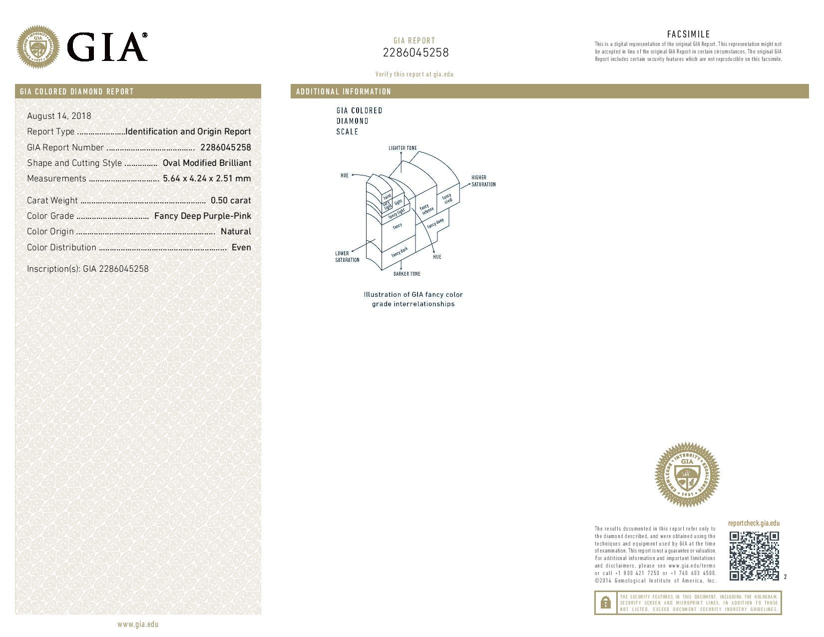 0.50 Carat OVAL Shape PINK Color Diamond - VMK Diamonds