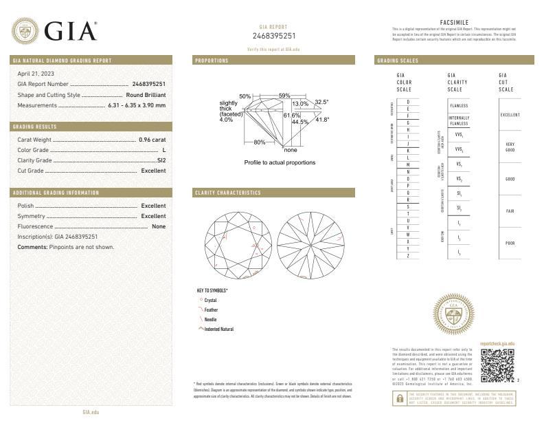 GIA certificate for round natural cheap diamond