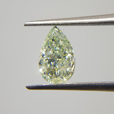 1.01 Carat PEAR Shape GREEN Color Diamond - VMK Diamonds