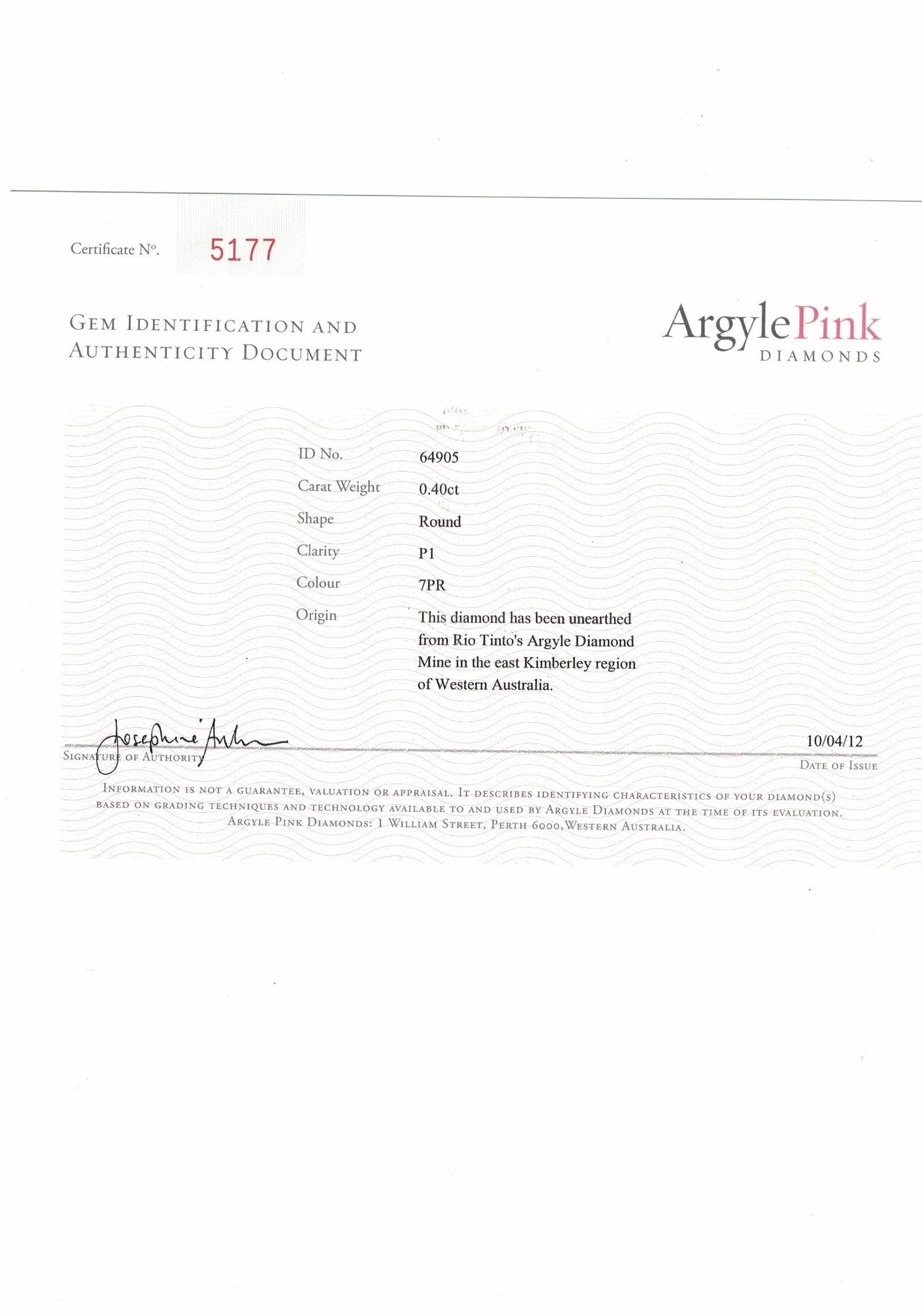 argyle pink colored diamond certificate from vmk diamonds , pink diamond, natural pink diamond